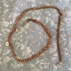 Juicy couture vintage Y2K gold chain belt with charms